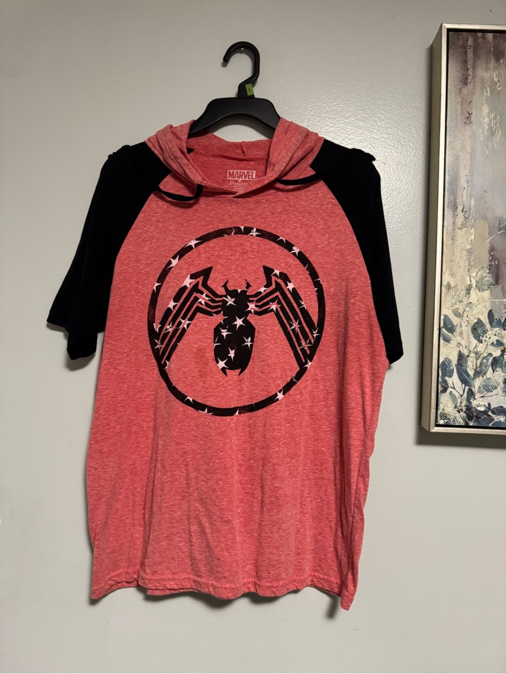 Marvel Red & Black Spider Graphic Short-Sleeve Hooded Tee